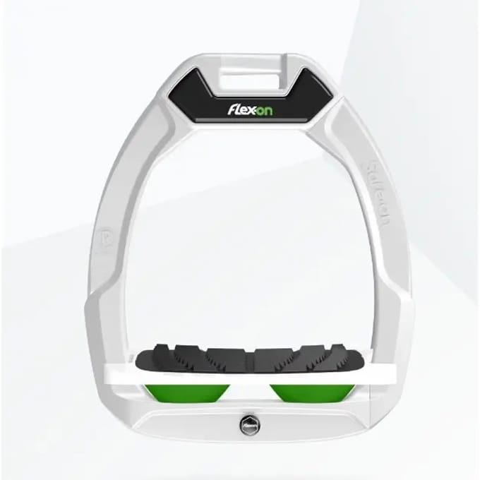 Veiligheidsstijgbeugels met hellende grip Wit/Wit/Groen Flex-On Safe-On