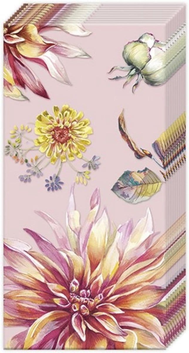 Zakdoeken Dahlia Dream Pink - IHR - 21x21 cm