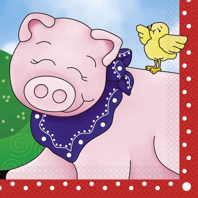 16 Farm Friends servetten
