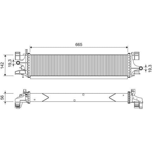 Lage-temperatuurRadiator, laadluchtRadiator VALEO 701249