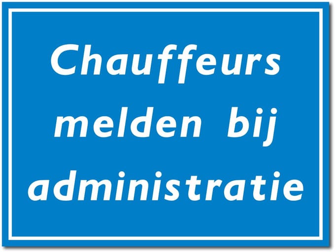 Chauffeurs administratie bord - Aluminium - 30 x 40 cm