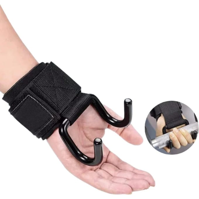 Pull-up Bar Hulphaken Antislip Polsband voor Gewichtheffen Horizontale Stang Ondersteuning Polsbescherming black