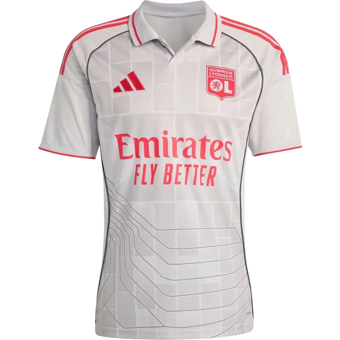 Adidas Olympic Lyon Third 25-26 Truien/Replica's Heren - Grijs - Maat S - Poly Jersey