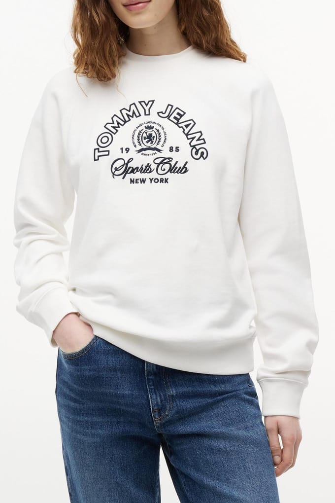 Tommy Hilfiger Regular Heritage Logo Ecru Größe: S | Longsleeves Outlet | Damen | Braun