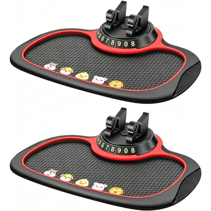 3 in 1 multifunctionele auto antislipmat autotelefoonhouder autokentekenplaathouder antislip dashboard telefoonhouder