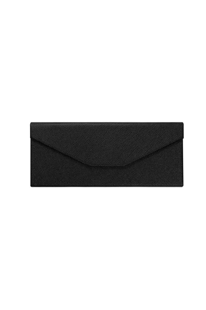 Yehwang - Zonnebrilhouder - Zonnebril Koker - Zwart - Inklapbaar - PU Leer