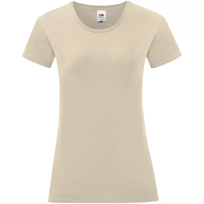 Dames-T-shirt Fruit of the Loom Iconic 150