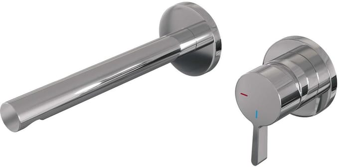 Brauer Chrome Edition Inbouw Wastafelmengkraan met Rechte Uitloop en Rozetten Model E1 Chroom