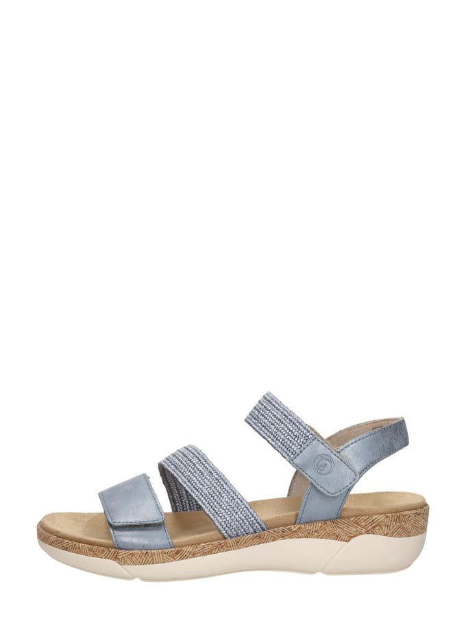 Remonte R6861-12 Sandalen Blauw Metallic Leer Dames