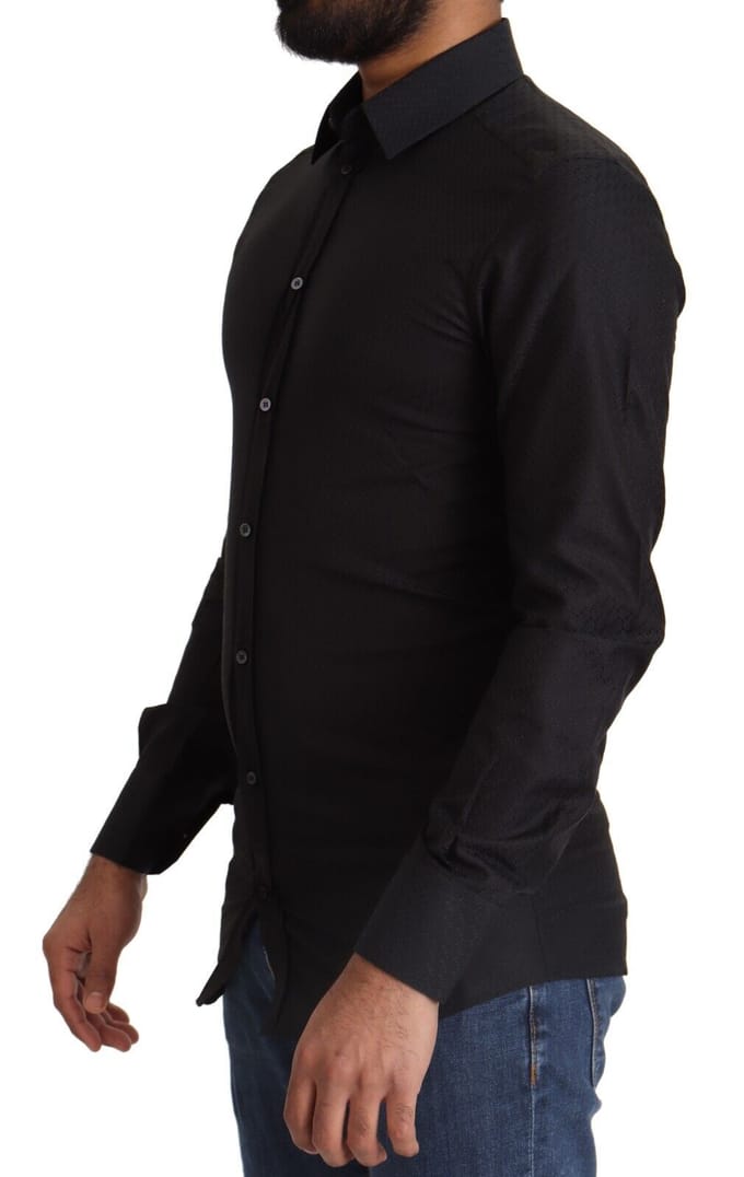 Dolce & Gabbana Black GOLD Katoenen Slanke Formele Mannenoverhemd