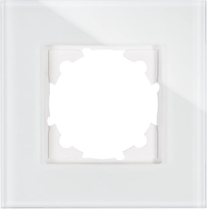Enkelwandig Montageframe van Echt Glas Wit