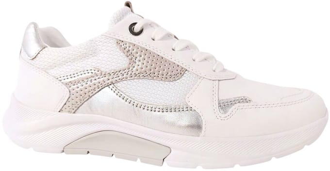 Gabor Rollingsoft Sneaker 66.925.51 Wit Zilver