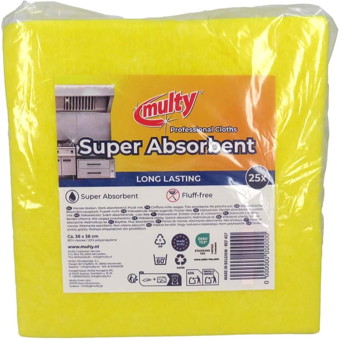 Doekje super absorbent 25 pack multy