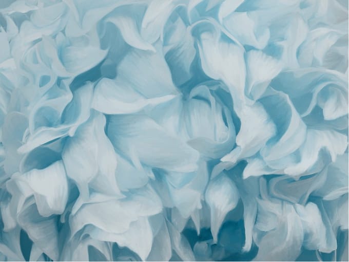 Fotobehang - Azalea (blue).