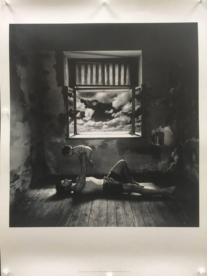 Poster - Father and Son - Jan Saudek - Zwart/Wit - Jaren 80 - 59x64 cm