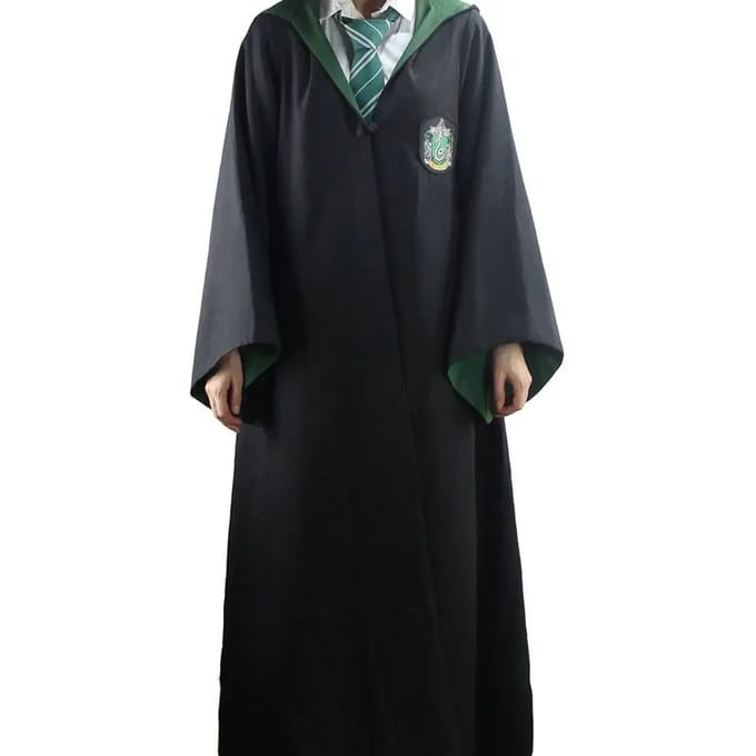 Harry Potter - Slytherin Wizard Robe / Zwaderich tovenaar kostuum (S)
