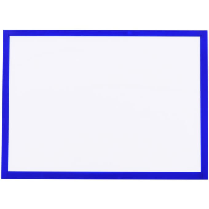 Magnetische Bestandsframe Transparant PVC Document Display Frame voor A4-formaat Briefpapier Foto blauw