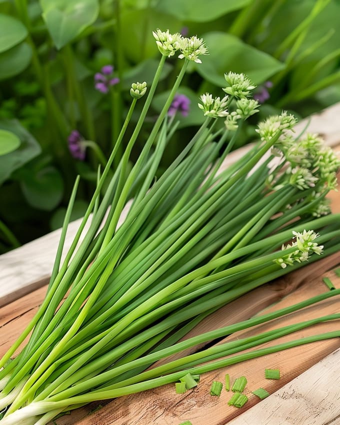2 sets - Knoflookbieslook Zaden Allium Tuberosum Meerjarig Kruid