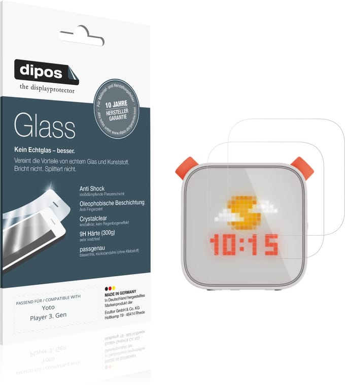 dipos – 2x Pantserfolie geschikt voor Yoto Player 3. Gen | 9H Screenprotector