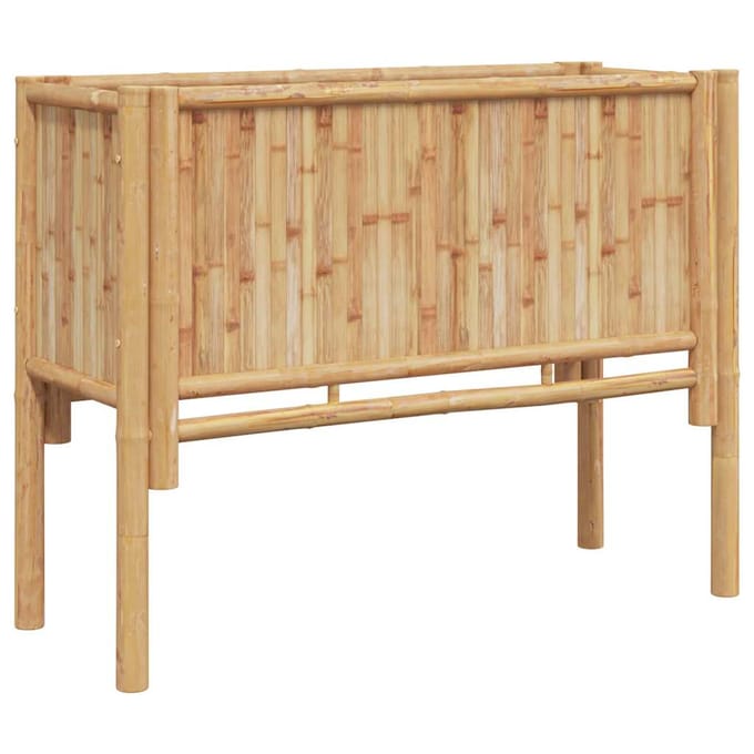 vidaXL - Verhoogd - bed - Bruin - 90 - x - 35 - x - 70 - cm - Bamboe