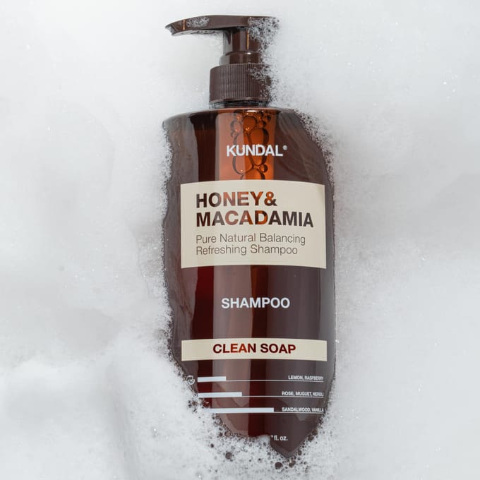 [KUNDAL] Honey & Macadamia Nature Shampoo #Baby Powder (Renewal) 500ml white
