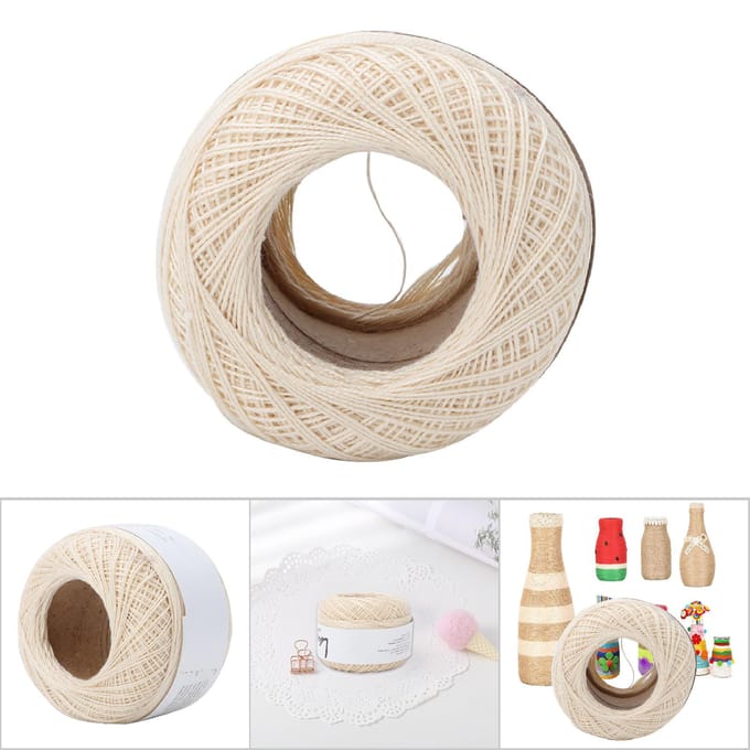 Dentelle en coton crocheté à la main, soie d'été légère et fine (6603 Blanc laiteux) blanc