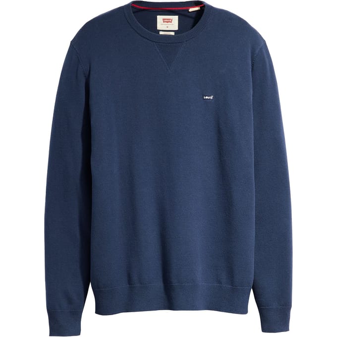 Levi's Lightweight Housemark Sweater Blue Größe: L | Pullover Outlet | Herren | Blau