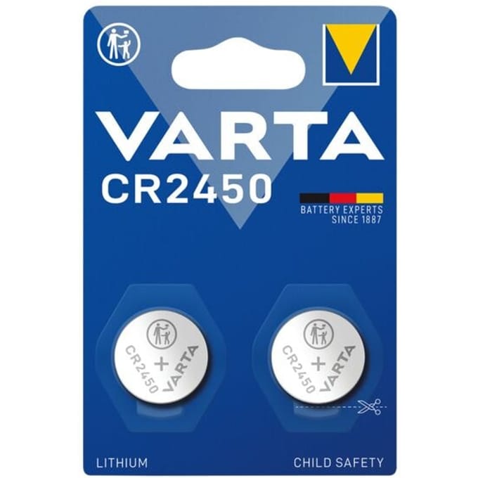Batterij varta knoopcel cr2450 lithium blister 2stuk