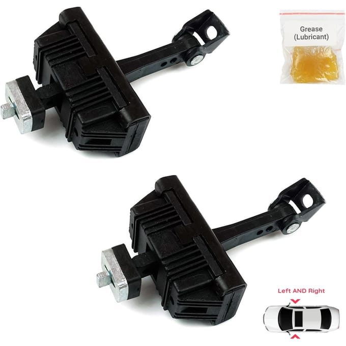 EDP1075-1 2 Pièces Charnière de Porte Gauche et Droite Butée de Frein Limiteur de Sangle Bras Levier pour BMW 3 E46 Coupé Cabriolet 2000-2006 Facelift 51217141024