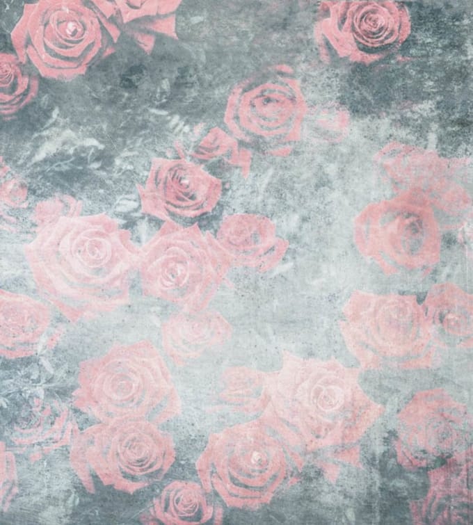 Fotobehang - Roses Abstract I 225x250cm - Vliesbehang