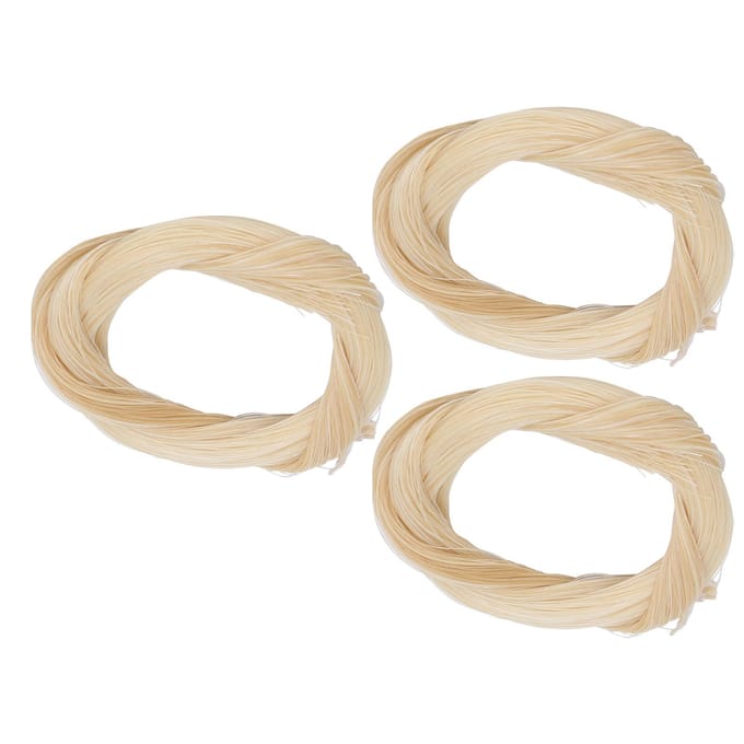 3 stuks Paardenhaar voor Viool Natuurlijk Wit Vervanging Muziekaccessoires voor Altviool/Cello beige