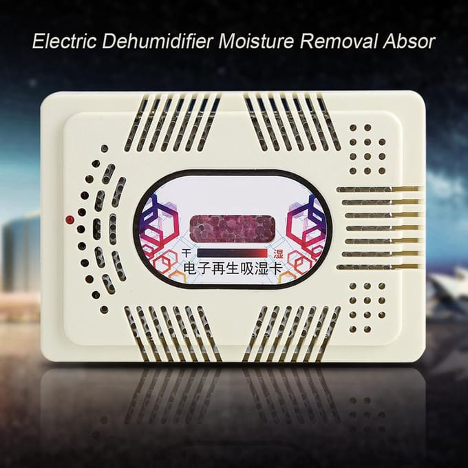 Mini déshumidificateur électrique réutilisable pour la maison, élimination de l'humidité de la pièce, absorbe avec du gel de silice white