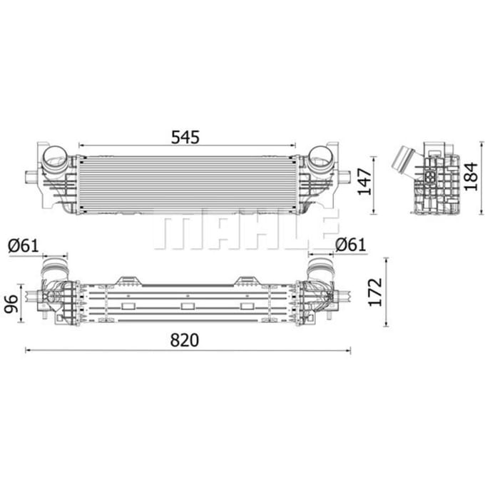 InlaatluchtRadiator MAHLE CI 660 000P