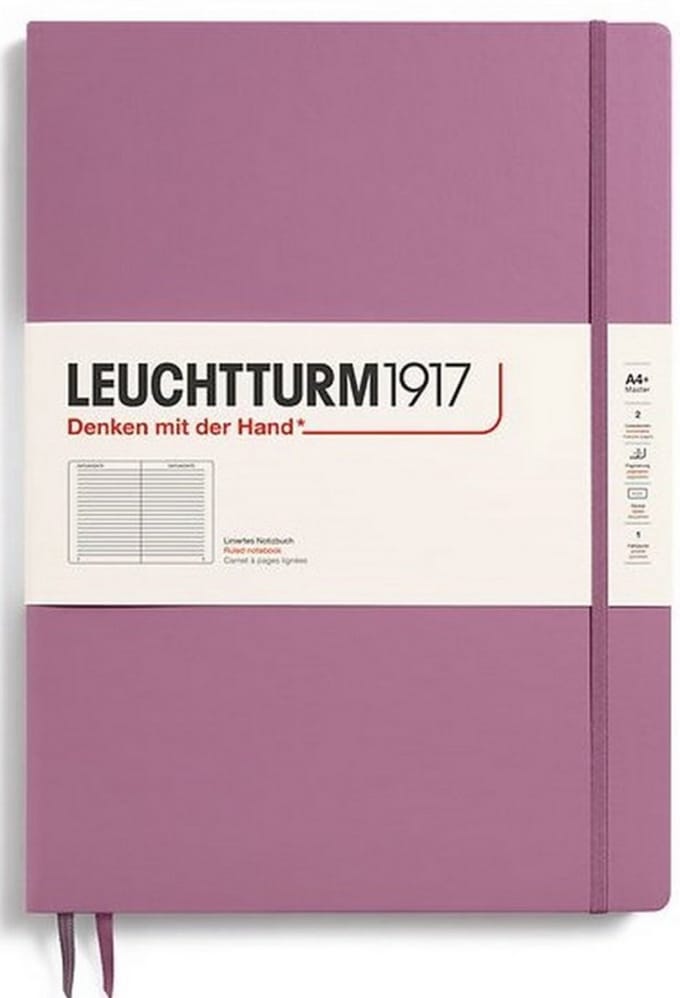 Leuchtturm1917 A4+ Master Slim Ruled Dusty Rose