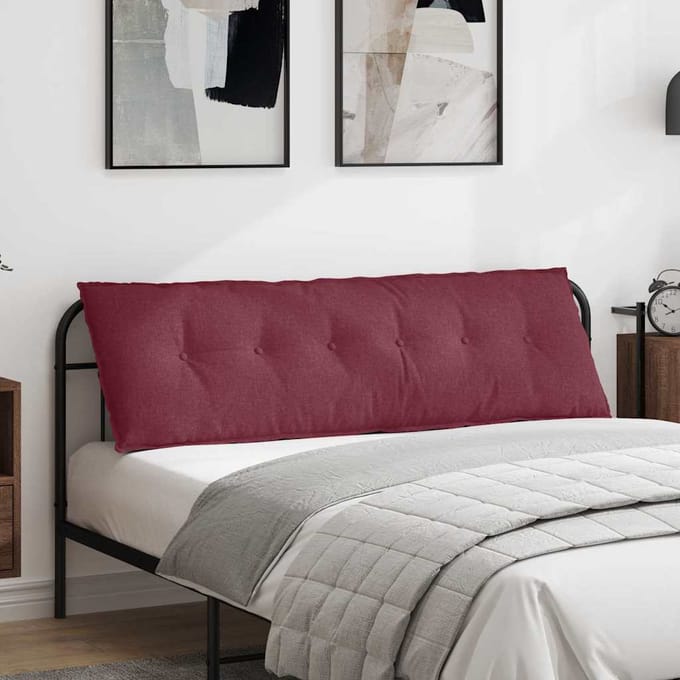 vidaXL - Rugkussen - Wijnrood - 200 - x - 19 - x - 50 - cm - Stof