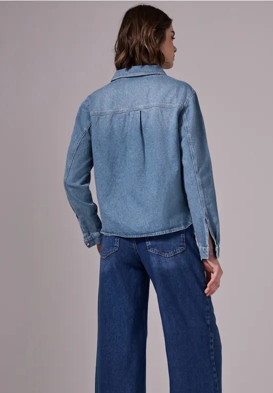 Cropped jeans overshirt