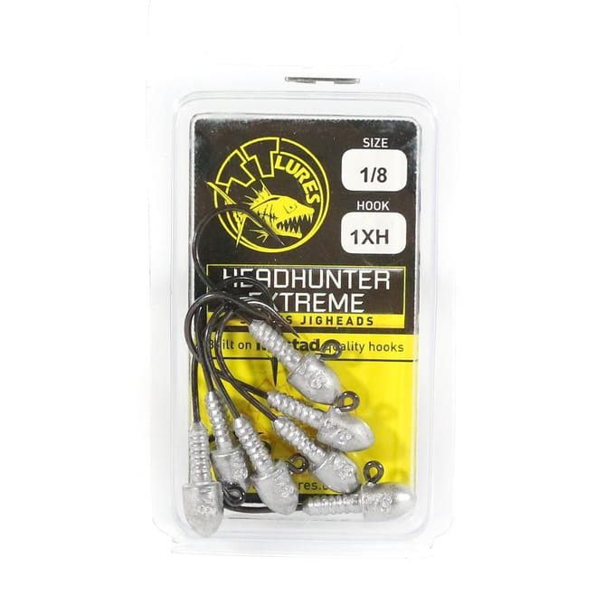 Tackle Tactics TT Head Hunter Extreme Tête plombée 1/8 oz 1 XH 7/paquet (1531) black