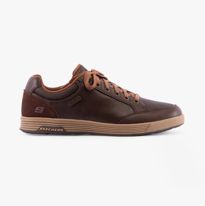 Skechers Cavell Sparkman leren heren sneakers - Bruin - Extra comfort - Memory Foam - Maat 41