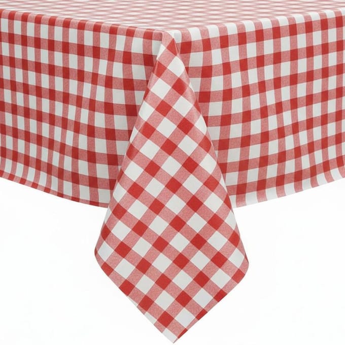 Protecttable - Tafelzeil Picknick Rood 140x250cm - Tafelkleed Afwasbaar - Kunststof