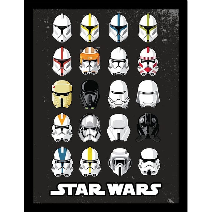 Star Wars Helm Trooper ingelijste poster (Zwart/Multikleurig)