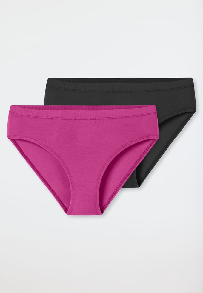 Slips, set van 2, zwart/roze - Fresh Vibe 140