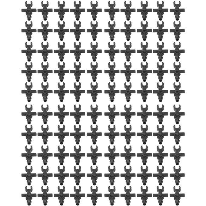 100 Stuks 4/7mm Slang Micro-stekelige Einddoppen Irrigatie Fitting Kit voor Tuinen Landschapsarchitectuur Gazons gray