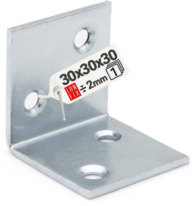 LUN FIX - Hoekverbinder - 30x30x30x2 mm - Verzinkt - Breitwinkel