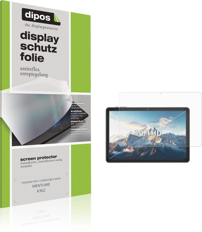 dipos – 2x Matte Beschermfolie geschikt voor MENTUME K302 | Krasbestendige & antireflecterende Screenprotector Ultra-Thin