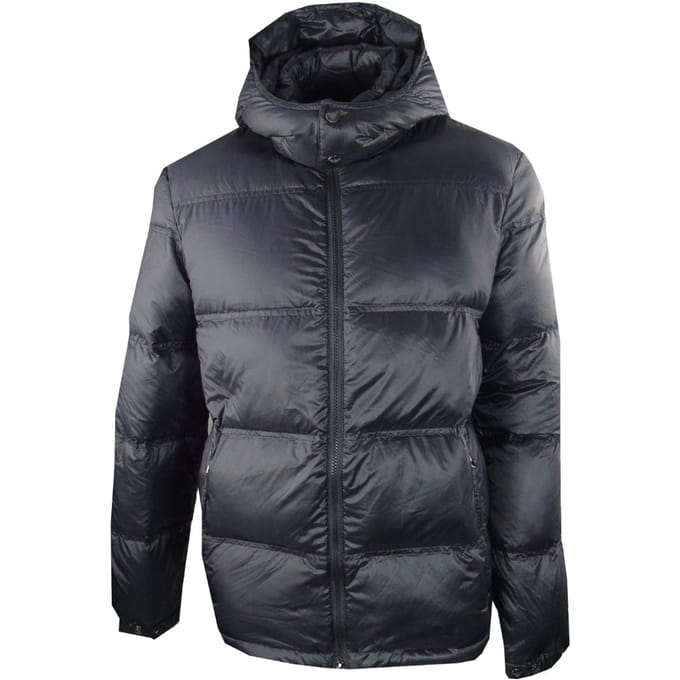 Ea7 Effen Zwarte Capuchonjas
