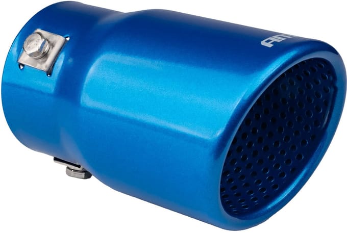 AMiO Uitlaat Einddemper Sierstuk RVS Koppelstuk 76mm Blauw