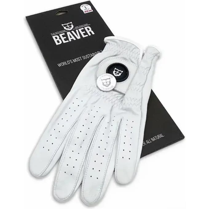 Linkshandige golfhandschoenen Beaver Golf Logo-Ballmarker