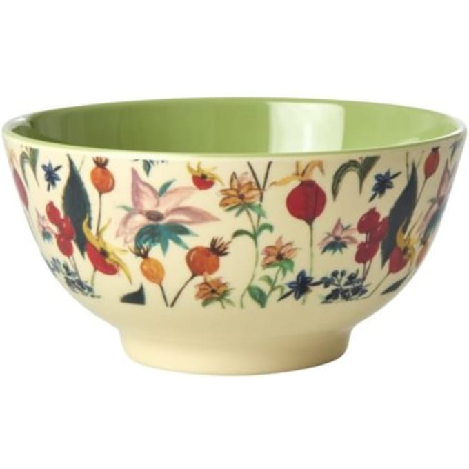 Rice melamine kom medium winter rosebuds