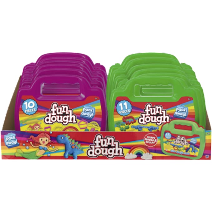 HTI Fun Dough Magical Dino & Unicorn Case Playset