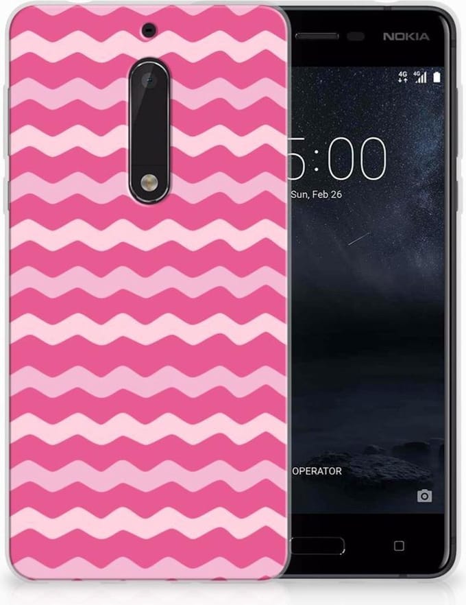 Nokia 5 TPU bumper Waves Pink